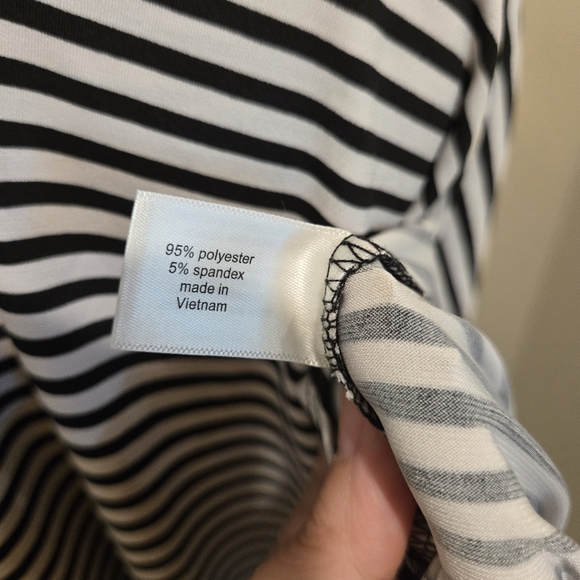 NWOT Lane Bryant Black And White Striped Tiered Midi Dress Size 18/20 - Picture 11 of 11